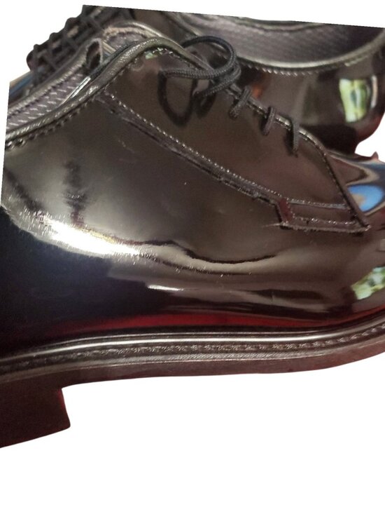 Bates Mens Patent Leather Oxford Shoes Black Size 10 main image 4